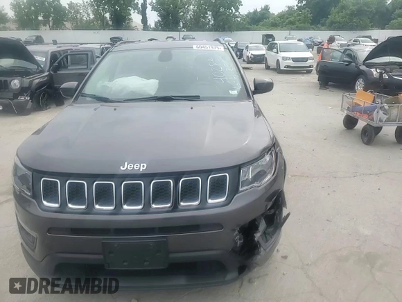 2019 Jeep Compass Latitude with VIN 3C4NJCBB8KT855148, listed as a Copart auction lot 60451975 with 60,033 mi miles and Salvage title. Bid and sale history available at DreamBid. Image 14.