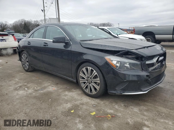 2018 Mercedes-Benz CLA 250 with VIN WDDSJ4EB5JN605679, listed as a Copart auction lot 39703874 with 77,536 mi miles and . Bid and sale history available at DreamBid. Image 4.