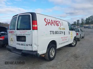 2008 Chevrolet Express Cargo Van with VIN 1GCGG25C381100754, listed as a IAAI auction lot 41739374 with 149,448 mi miles. Bid and sale history available at carsss.com. Image 4.