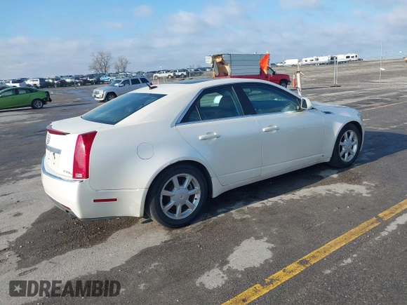 2008 Cadillac CTS RWD w/1SA with VIN 1G6DM577080114228, listed as a IAAI auction lot 42047450 with 0 mi miles. Bid and sale history available at carsss.com. Image 4.