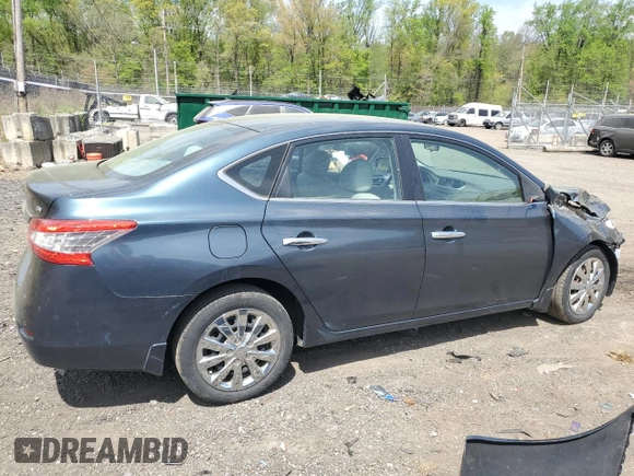 2014 Nissan Sentra S with VIN 3N1AB7AP9EY331520, listed as a Copart auction lot 53931085 with 106,587 mi miles and Salvage Title. Bid and sale history available at DreamBid. Image 3.