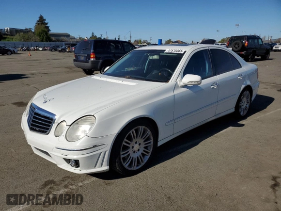 2007 Mercedes-Benz E-Class 3.5L with VIN WDBUF56X87B132731, listed as a Copart auction lot 47575365 with 106,789 mi miles and Salvage Title. Bid and sale history available at carsss.com. Image 1.