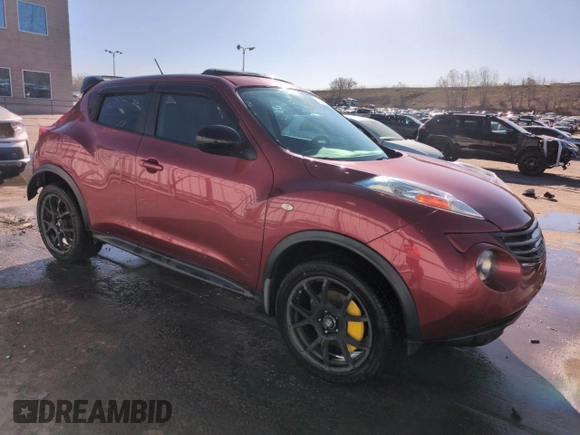 2013 Nissan Juke SV with VIN JN8AF5MV9DT211373, listed as a Copart auction lot 53078655 with Not Provided miles and Salvage Title. Bid and sale history available at carsss.com. Image 4.