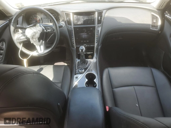 2020 Infiniti Q50 Pure with VIN JN1EV7AP6LM207293, listed as a Copart auction lot 60029065 with 43,872 mi miles and Salvage title. Bid and sale history available at DreamBid. Image 8.