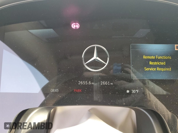 2023 Mercedes-Benz EQS with VIN W1KCG4EB1PA040771, listed as a Copart auction lot 36813574 with 2,661 mi miles. Bid and sale history available at carsss.com. Image 9.