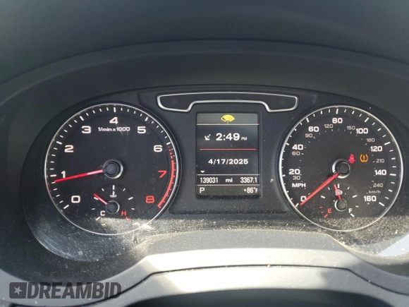 2015 Audi Q3 2.0T Premium Plus with VIN WA1EFCFS3FR004735, listed as a Copart auction lot 52884755 with 139,031 mi miles and Salvage Title. Bid and sale history available at carsss.com. Image 9.