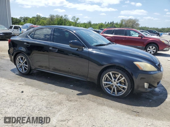2008 Lexus IS 350 with VIN JTHBE262982015447, listed as a Copart auction lot 54685365 with 217,981 mi miles and Salvage title. Bid and sale history available at DreamBid. Image 4.