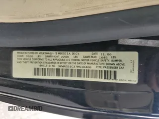 2007 Volkswagen Beetle с VIN 3VWRG31C37M510408, выставлен на аукционе Copart как лот 72388054 с пробегом 131 754 миль миль и Чистый • Clean title. История ставок и продаж доступна на DreamBid. Изображение 12.