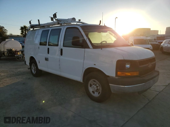 2014 Chevrolet Express Cargo z VIN 1GCWGFCB0E1122350, wystawiony jako Copart lot #58278045 z przebiegiem 99 593 mil mil oraz Czysty tytuł • Clean title. Historia ofert i sprzedaży dostępna na DreamBid. Obrazek 4.
