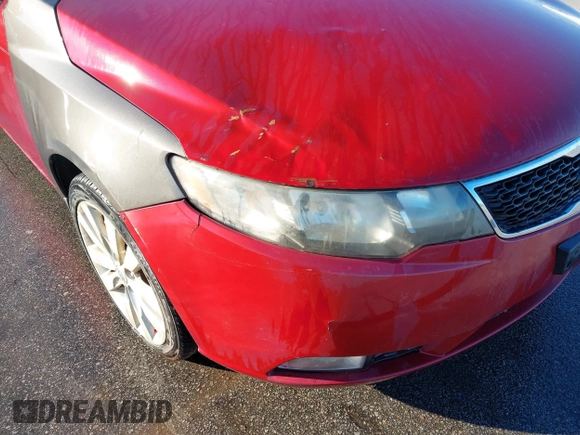 2012 Kia Forte SX with VIN KNAFW4A33C5595018, listed as a IAAI auction lot 41695047 with 187,356 mi miles. Bid and sale history available at carsss.com. Image 6.