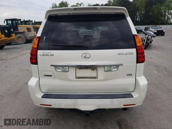 2005 Lexus GX 470 z VIN JTJBT20X650093619, wystawiony jako Copart lot #53279875 z przebiegiem 358 513 mil mil oraz Czysty tytuł • Clean title. Historia ofert i sprzedaży dostępna na DreamBid. Obrazek 6.