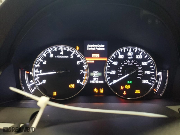2016 Acura RLX Advance Pkg with VIN JH4KC1F98GC001304, listed as a Copart auction lot 73275384 with 102,783 mi miles and Salvage Title. Bid and sale history available at carsss.com. Image 9.