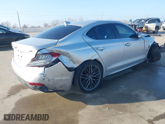 2019 Genesis G70 2.0T Advanced with VIN KMTG34LA5KU023157, listed as a IAAI auction lot 41490171 with 83,971 mi miles. Bid and sale history available at carsss.com. Image 4.