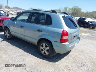 2007 Hyundai Tucson GLS with VIN KM8JM12B27U648659, listed as a IAAI auction lot 41975422 with 248,625 mi miles. Bid and sale history available at carsss.com. Image 3.