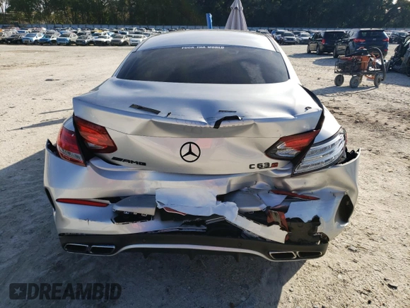 2017 Mercedes-Benz C 63 S AMG with VIN WDDWJ8HB4HF471689, listed as a Copart auction lot 87225834 with 77,678 mi miles and Salvage Title. Bid and sale history available at carsss.com. Image 6.