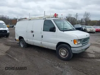 2002 Ford Econoline Cargo with VIN 1FTNE24L02HB73531, listed as a IAAI auction lot 41676620 with 125,683 mi miles and . Bid and sale history available at DreamBid. Image 1.