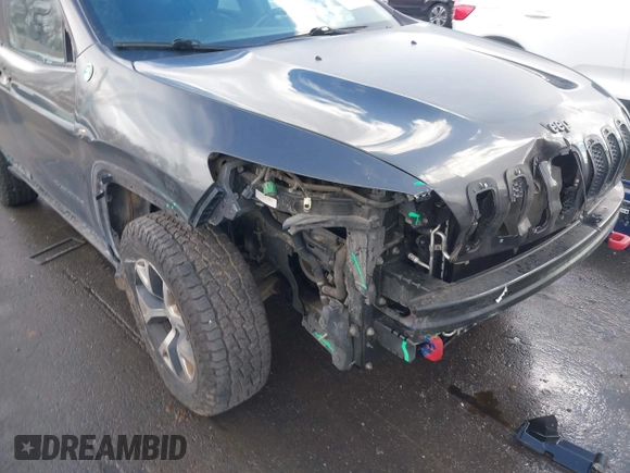 2015 Jeep Cherokee Trailhawk with VIN 1C4PJMBS9FW785545, listed as a IAAI auction lot 41573197 with 124,304 mi miles. Bid and sale history available at carsss.com. Image 12.