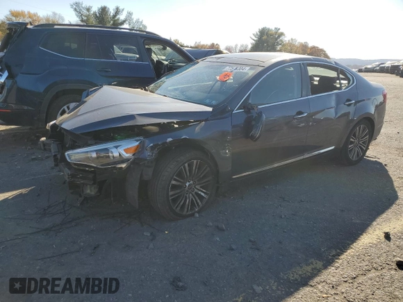 2014 Kia Cadenza Premium with VIN KNALN4D78E5142424, listed as a Copart auction lot 77576304 with 67,069 mi miles and Salvage Title. Bid and sale history available at carsss.com. Image 1.