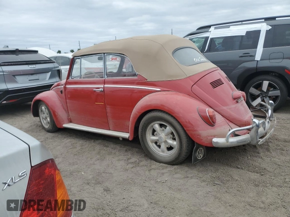 1965 Volkswagen Beetle with VIN 3364004, listed as a Copart auction lot 75647994 with 95,406 mi miles and Salvage Title. Bid and sale history available at DreamBid. Image 2.