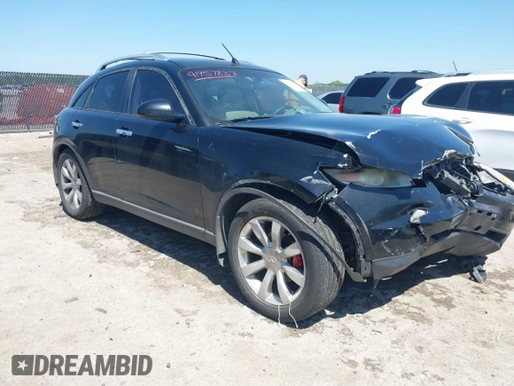 2005 Infiniti FX with VIN JNRAS08U65X109633, listed as a IAAI auction lot 41957837 with 153,370 mi miles. Bid and sale history available at carsss.com. Image 1.