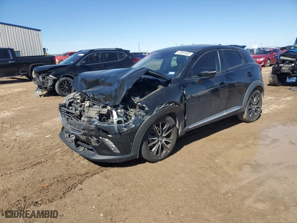 2017 Mazda CX-3 Grand Touring with VIN JM1DKFD77H0156571, listed as a Copart auction lot 47561835 with 72,528 mi miles and Salvage Title. Bid and sale history available at carsss.com. Image 1.
