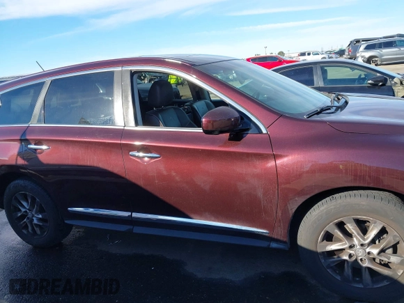 2013 Infiniti JX35 with VIN 5N1AL0MM0DC324641, listed as a IAAI auction lot 41309512 with 133,247 mi miles. Bid and sale history available at carsss.com. Image 13.