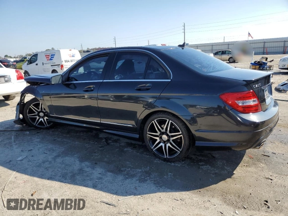 2013 Mercedes-Benz C 250 Sport with VIN WDDGF4HB4DA852223, listed as a Copart auction lot 46757365 with 107,243 mi miles and Salvage title. Bid and sale history available at DreamBid. Image 2.