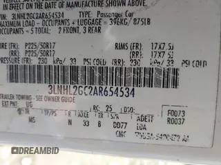 2010 Lincoln MKZ with VIN 3LNHL2GC2AR654534, listed as a IAAI auction lot 42078435 with 103,199 mi miles and . Bid and sale history available at DreamBid. Image 9.