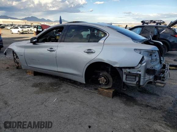 2019 Infiniti Q50 RED SPORT 400 with VIN JN1FV7AP0KM760167, listed as a Copart auction lot 45568675 with 0 mi miles and Salvage Title. Bid and sale history available at carsss.com. Image 2.