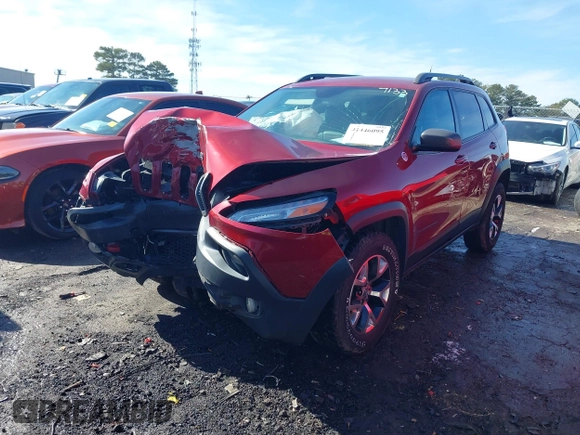 2014 Jeep Cherokee Trailhawk with VIN 1C4PJMBS0EW257133, listed as a IAAI auction lot 41446095 with 82,285 mi miles and . Bid and sale history available at DreamBid. Image 17.