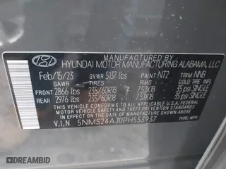2023 Hyundai Santa Fe SEL with VIN 5NMS24AJ0PH553937, listed as a IAAI auction lot 41545097 with 31,165 mi miles. Bid and sale history available at carsss.com. Image 9.