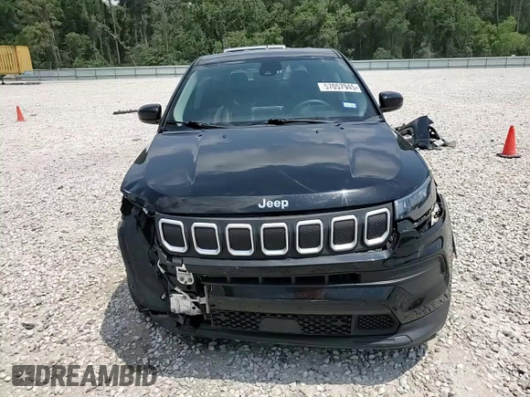 2022 Jeep Compass Sport with VIN 3C4NJCAB9NT139431, listed as a Copart auction lot 57057945 with 50,472 mi miles and Salvage title. Bid and sale history available at DreamBid. Image 15.