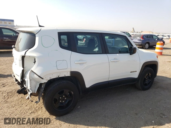 2022 Jeep Renegade Sport with VIN ZACNJDA16NPN51551, listed as a Copart auction lot 75525974 with 15,898 mi miles and Salvage title. Bid and sale history available at DreamBid. Image 3.