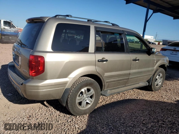 2005 Honda Pilot EX-L z VIN 5FNYF18525B064752, wystawiony jako Copart lot #56022115 z przebiegiem 221 161 mil mil oraz Szkoda całkowita • Salvage title. Historia ofert i sprzedaży dostępna na DreamBid. Obrazek 3.