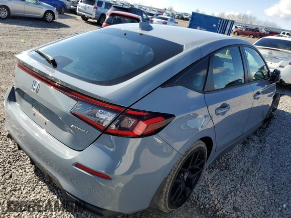2023 Honda Civic Sport with VIN 19XFL2H88PE000014, listed as a Copart auction lot 43042575 with 28,836 mi miles and Salvage Title. Bid and sale history available at DreamBid. Image 3.