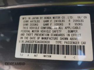 2010 Acura TSX with VIN JH4CU2F63AC003630, listed as a IAAI auction lot 42002216 with 131,244 mi miles. Bid and sale history available at carsss.com. Image 9.