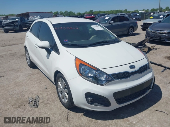 2013 Kia Rio SX with VIN KNADN5A30D6097807, listed as a IAAI auction lot 41958802 with 23,944 mi miles. Bid and sale history available at carsss.com. Image 1.