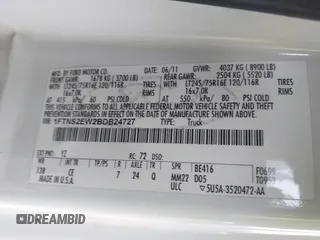 2011 Ford Econoline Cargo Commercial with VIN 1FTNS2EW2BDB24727, listed as a IAAI auction lot 41256502 with 280,981 mi miles and . Bid and sale history available at DreamBid. Image 9.