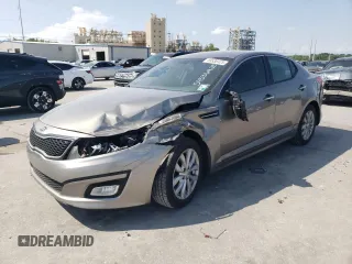 2015 Kia Optima LX z VIN 5XXGM4A75FG355436, wystawiony jako Copart lot #59536425 z przebiegiem 218 536 mil mil oraz Szkoda całkowita • Salvage title. Historia ofert i sprzedaży dostępna na DreamBid. Obrazek 1.
