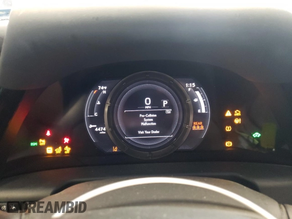 2022 Lexus ES 300h F Sport with VIN 58AGA1C15NU018164, listed as a Copart auction lot 64182814 with 4,474 mi miles and Salvage title. Bid and sale history available at DreamBid. Image 9.