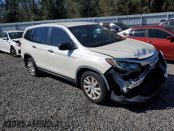 2019 Honda Pilot LX with VIN 5FNYF5H12KB006768, listed as a Copart auction lot 43393665 with 59,121 mi miles and Salvage Title. Bid and sale history available at DreamBid. Image 4.