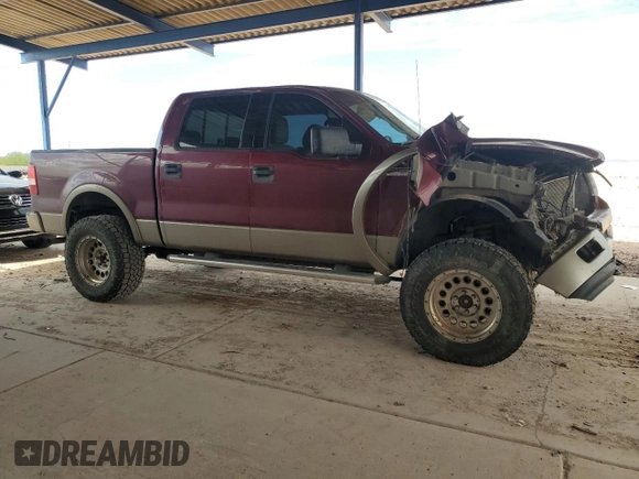 2004 Ford F-150 XLT with VIN 1FTPW14524KC55140, listed as a Copart auction lot 53708165 with 170,692 mi miles and Salvage Title. Bid and sale history available at carsss.com. Image 4.