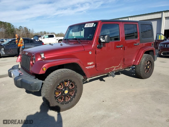 2013 Jeep Wrangler Unlimited Sahara with VIN 1C4BJWEG2DL608296, listed as a Copart auction lot 45015035 with 57,158 mi miles and Clean Title. Bid and sale history available at carsss.com. Image 1.