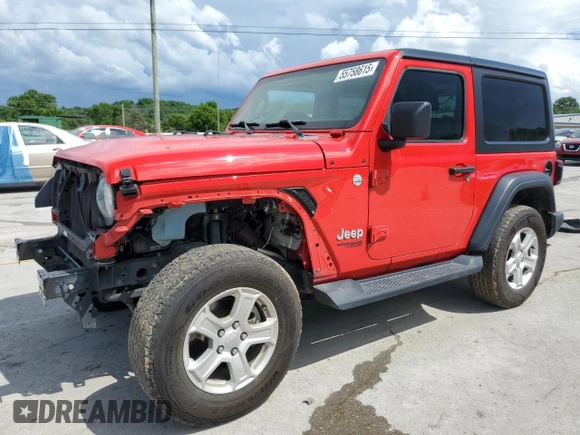 2019 Jeep Wrangler Sport S z VIN 1C4GJXAGXKW510968, wystawiony jako Copart lot #55758615 z przebiegiem 86 370 mil mil oraz Szkoda całkowita • Salvage title. Historia ofert i sprzedaży dostępna na DreamBid. Obrazek 1.