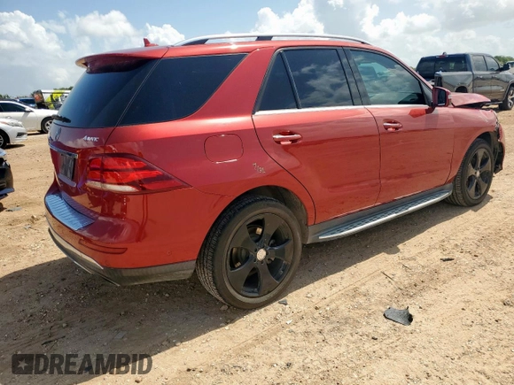 2016 Mercedes-Benz GLE 350 with VIN 4JGDA5HB3GA809266, listed as a Copart auction lot 59988145 with 145,063 mi miles and Salvage title. Bid and sale history available at DreamBid. Image 3.