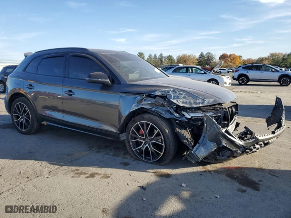 2021 Audi SQ5 Premium Plus with VIN WA1B4AFYXM2019563, listed as a Copart auction lot 77814654 with 52,391 mi miles and Salvage Title. Bid and sale history available at carsss.com. Image 4.