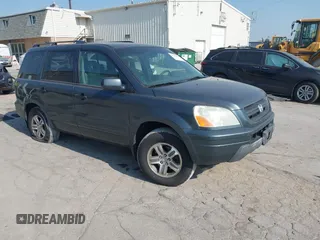 2003 Honda Pilot EX z VIN 2HKYF18623H609484, wystawiony jako IAAI lot #42269617 z przebiegiem 185 059 mil mil oraz . Historia ofert i sprzedaży dostępna na DreamBid. Obrazek 1.