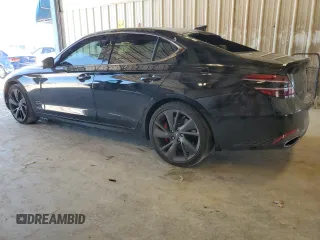 2023 Genesis G70 3.3T with VIN KMTG54TE5PU126762, listed as a Copart auction lot 59840044 with 9,048 mi miles and Clean Title. Bid and sale history available at carsss.com. Image 2.