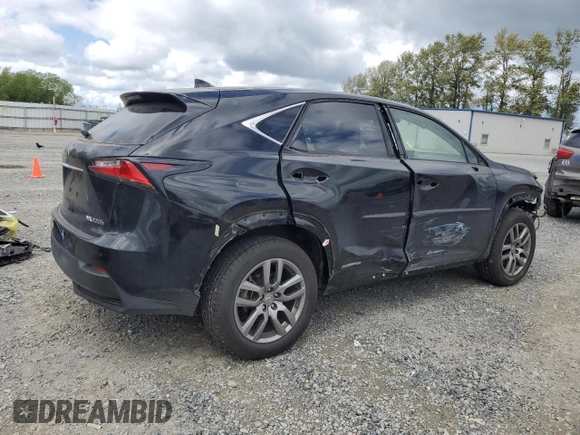 2015 Lexus NX 300h with VIN JTJBJRBZ1F2006518, listed as a Copart auction lot 56195375 with 38,529 mi miles and Salvage title. Bid and sale history available at DreamBid. Image 3.