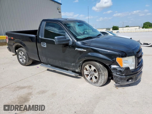 2013 Ford F-150 XL with VIN 1FTMF1CF0DFA45383, listed as a Copart auction lot 61390925 with 153,705 mi miles and Salvage title. Bid and sale history available at DreamBid. Image 4.